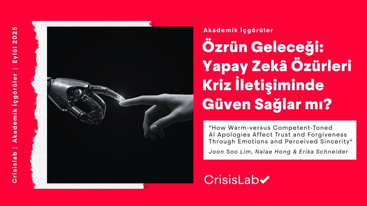Özrün Geleceği: Yapay Zekâ Özürleri Kriz İletişiminde Güven Sağlar mı?